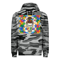 Slate Camo autism mom Premium Hoodie - MaliasSmallBusiness