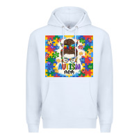 White autism mom Premium Hoodie - MaliasSmallBusiness