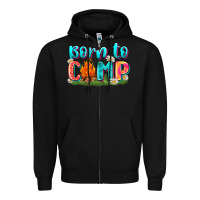 Black born to camp Zipper Hoodie - Zillion Design Studio
