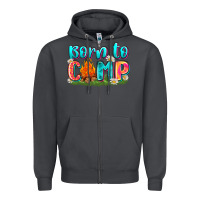Smoke born to camp Zipper Hoodie - Zillion Design Studio