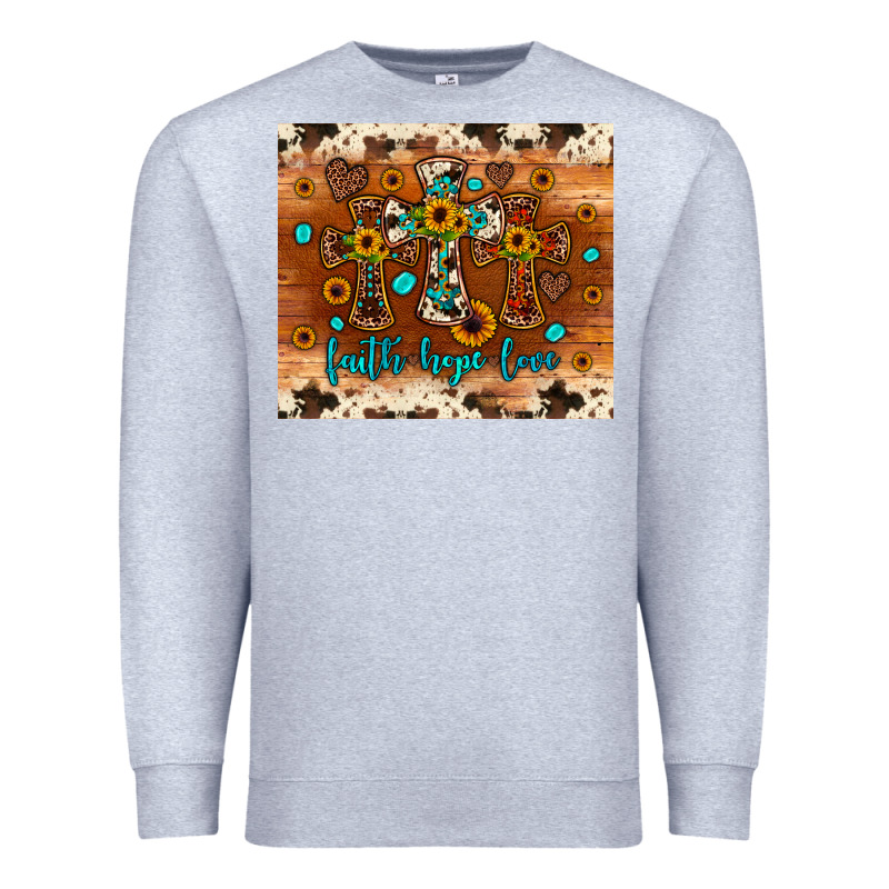Faith Hope Love Cross Premium Sweatshirt by JahusDesignShop | Teevron