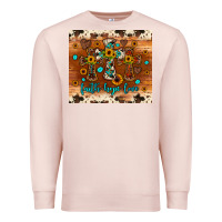 Pale Pink faith hope love cross Premium Sweatshirt - JahusDesignShop