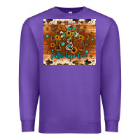 Purple faith hope love cross Premium Sweatshirt - JahusDesignShop