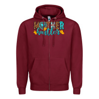 Burgundy mother hustler Zipper Hoodie - texasbilliewilder