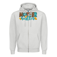 Dove Grey mother hustler Zipper Hoodie - texasbilliewilder