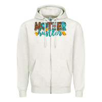 Oatmeal Heather mother hustler Zipper Hoodie - texasbilliewilder