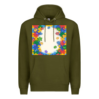 Army Green autism Premium Hoodie - MaliasSmallBusiness
