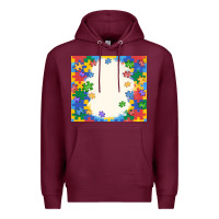 Burgundy autism Premium Hoodie - MaliasSmallBusiness