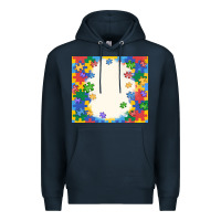 Navy autism Premium Hoodie - MaliasSmallBusiness