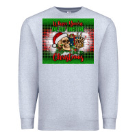 Heather Grey when you’re dead inside but it's christmas tumbler Premium Sweatshirt - BundleAndBundleShop