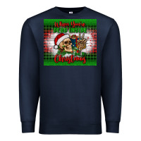 Navy when you’re dead inside but it's christmas tumbler Premium Sweatshirt - BundleAndBundleShop