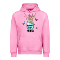 Fuchsia Pink mama preview costom name Urban Hoodie - MaliasSmallBusiness
