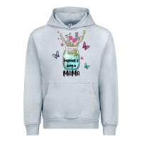 Heather Grey mama preview costom name Urban Hoodie - MaliasSmallBusiness