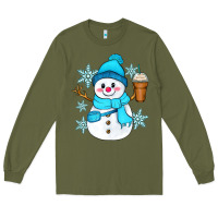 Army Green cute snowman Long Sleeve Tee - Zillion Design Studio