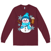 Burgundy cute snowman Long Sleeve Tee - Zillion Design Studio