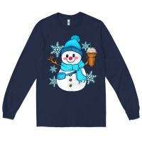 Navy cute snowman Long Sleeve Tee - Zillion Design Studio