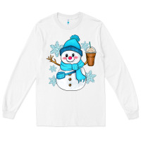 White cute snowman Long Sleeve Tee - Zillion Design Studio