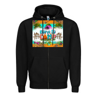 Black born to camp Zipper Hoodie - Zillion Design Studio