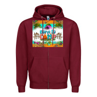 Burgundy born to camp Zipper Hoodie - Zillion Design Studio