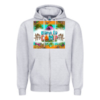 Heather Grey born to camp Zipper Hoodie - Zillion Design Studio
