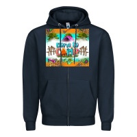 Navy born to camp Zipper Hoodie - Zillion Design Studio