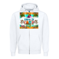 White born to camp Zipper Hoodie - Zillion Design Studio