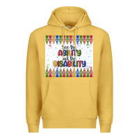Antique Gold see the ability not the disability Premium Hoodie - MaliasSmallBusiness