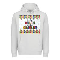 Dove Grey see the ability not the disability Premium Hoodie - MaliasSmallBusiness