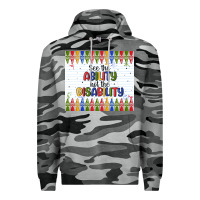 Slate Camo see the ability not the disability Premium Hoodie - MaliasSmallBusiness