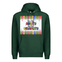 Sports Green see the ability not the disability Premium Hoodie - MaliasSmallBusiness