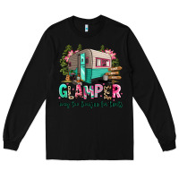 Black glamper way too boujee for tents 2 Long Sleeve Tee - RanaPortraitStore