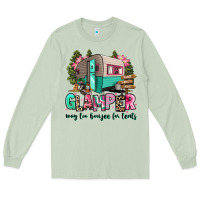 Matcha glamper way too boujee for tents 2 Long Sleeve Tee - RanaPortraitStore