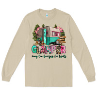 Mushroom glamper way too boujee for tents 2 Long Sleeve Tee - RanaPortraitStore
