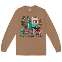 Toasted Coconut glamper way too boujee for tents 2 Long Sleeve Tee - RanaPortraitStore