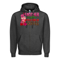 Charcoal Heather mother hustler wt a side of coffee Zipper Hoodie - texasbilliewilder