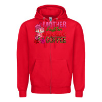 Red mother hustler wt a side of coffee Zipper Hoodie - texasbilliewilder
