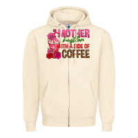 Sandshell mother hustler wt a side of coffee Zipper Hoodie - texasbilliewilder
