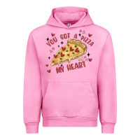 Fuchsia Pink you got a pizza my heart Urban Hoodie - MaliasSmallBusiness