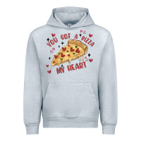 Heather Grey you got a pizza my heart Urban Hoodie - MaliasSmallBusiness
