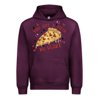 Mauve Wine you got a pizza my heart Urban Hoodie - MaliasSmallBusiness
