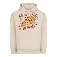 Pigment French Oak you got a pizza my heart Urban Hoodie - MaliasSmallBusiness