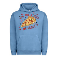 Pigment Pebble Blue you got a pizza my heart Urban Hoodie - MaliasSmallBusiness
