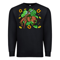 Black cowboy with shamrock Premium Sweatshirt - Artiststas