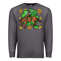 Charcoal Heather cowboy with shamrock Premium Sweatshirt - Artiststas