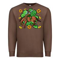 Chestnut cowboy with shamrock Premium Sweatshirt - Artiststas