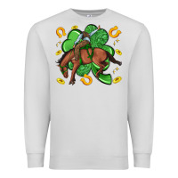 Dove Grey cowboy with shamrock Premium Sweatshirt - Artiststas