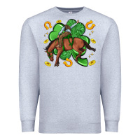 Heather Grey cowboy with shamrock Premium Sweatshirt - Artiststas