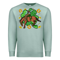 Seafoam cowboy with shamrock Premium Sweatshirt - Artiststas