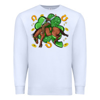 White cowboy with shamrock Premium Sweatshirt - Artiststas
