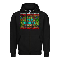 Black feliz navidad Zipper Hoodie - RanaPortraitStore